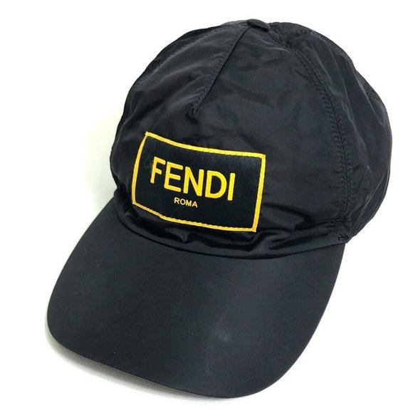 FENDI FXQ768 logo baseball cap Nylon / cotton Black main image 8